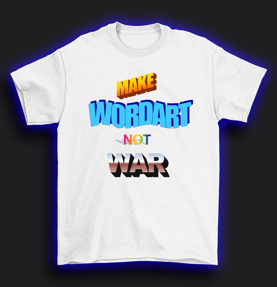 word art shirt