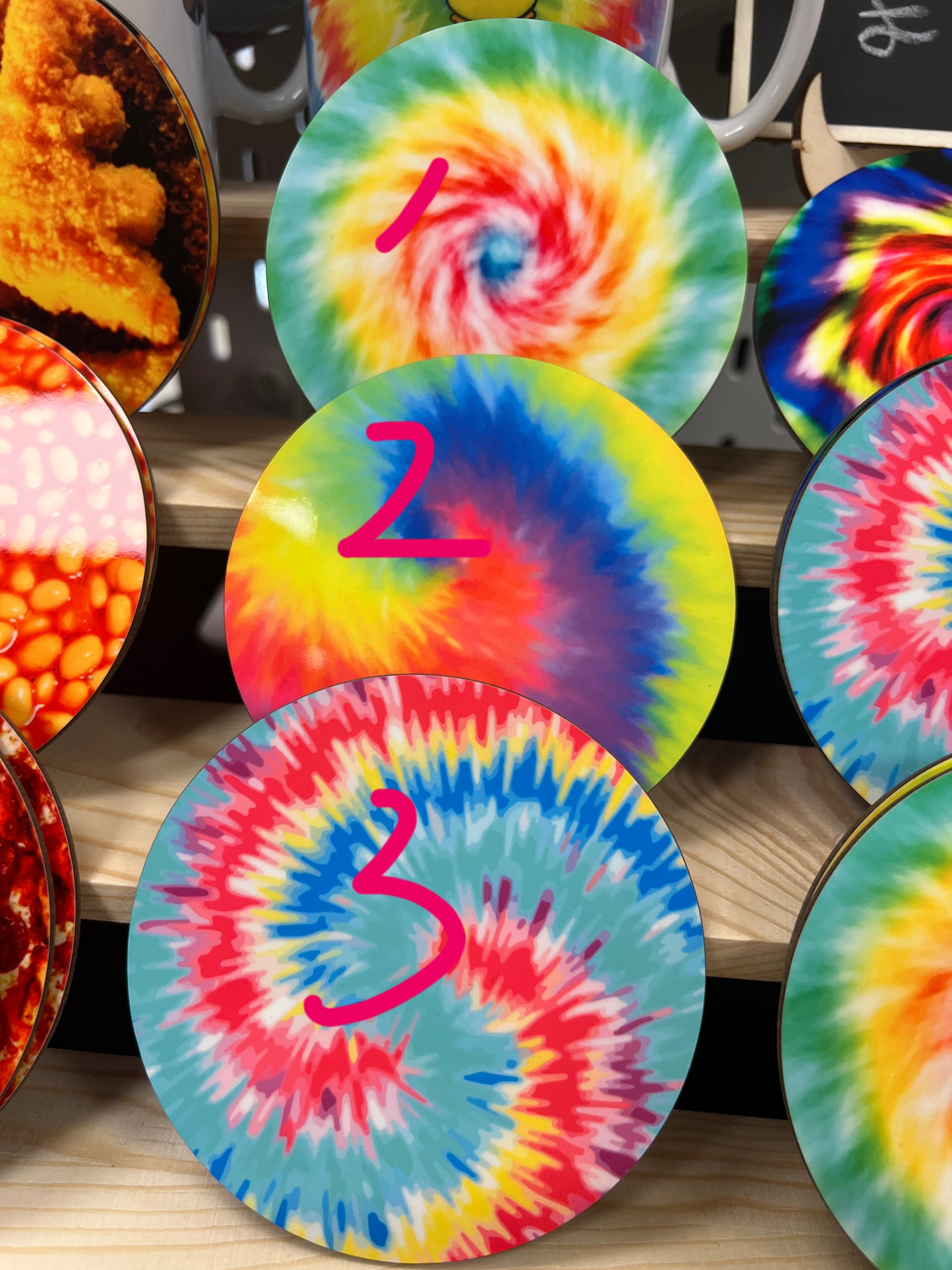 Tie Dye coasters (3 for £5) – Shop of the Tops