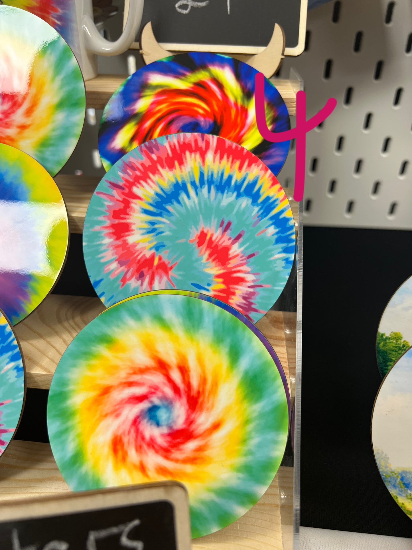 Tie Dye coasters (3 for £5)