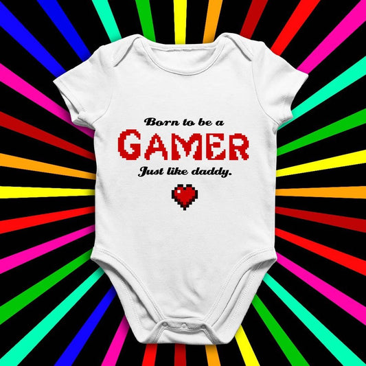 Born to be a gamer baby grow