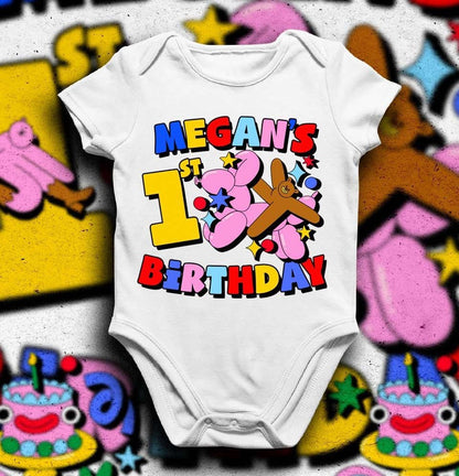 Custom baby birthday gift babygrow