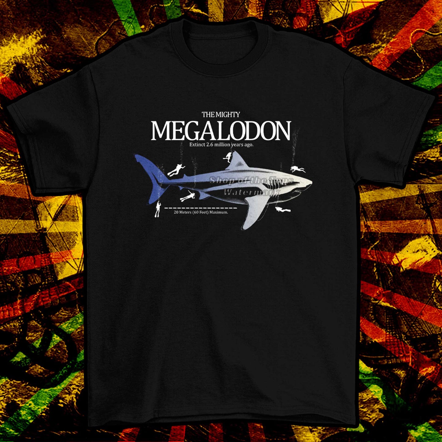 Megalodon ocean animal t-shirt