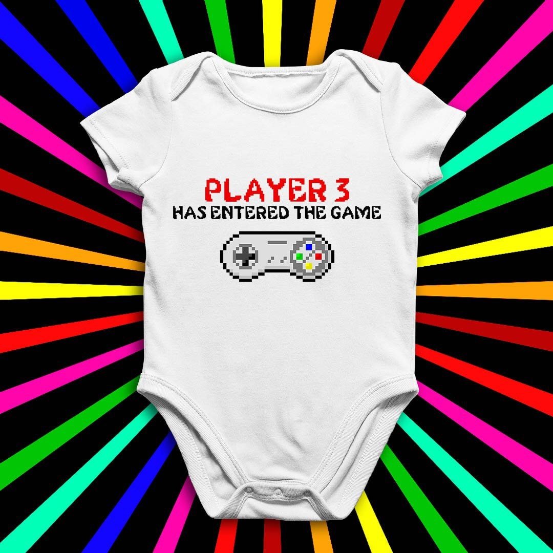 Player 3 gamer baby grow