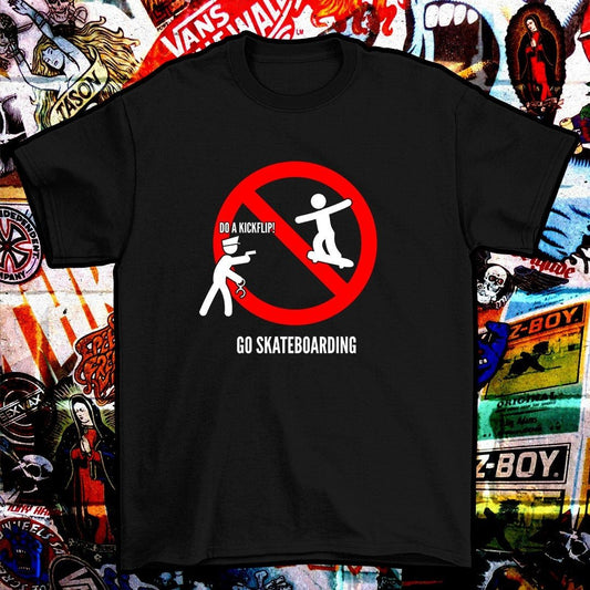 Skateboarding kick flip T-shirt